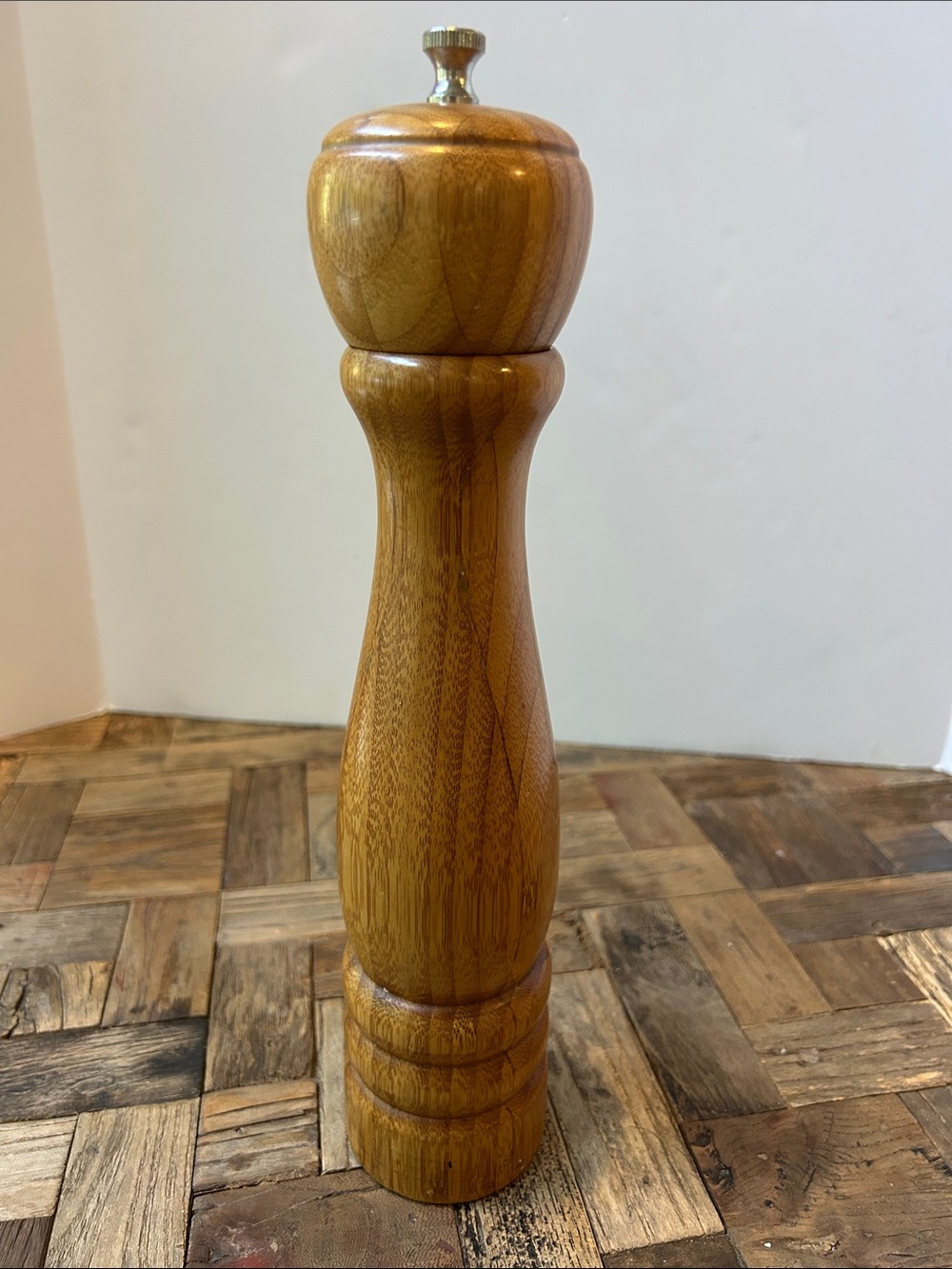 William Bounds 12” Wooden Pepper Mill in Warm Honey Brown
